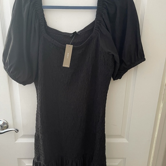 Jcrew smocked dress black NWT xl extra large - Picture 5 of 7